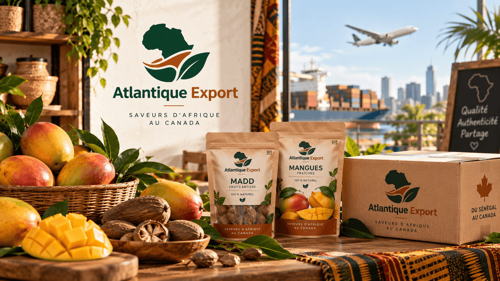 A presentation site for an import-export business.